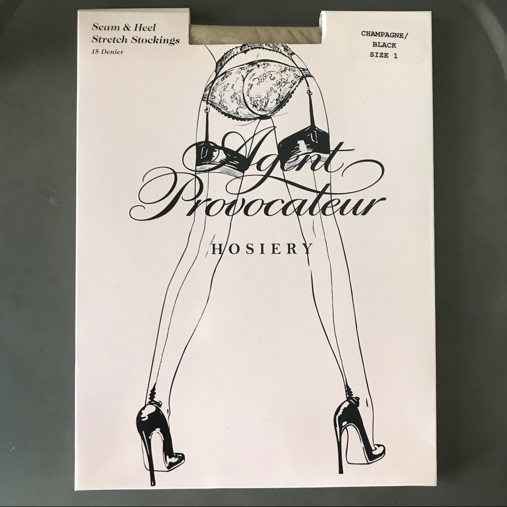 Agent Provocateur Seam & Heel stockings, new